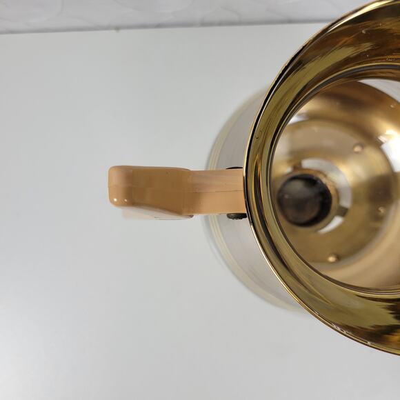 Vintage Inland Glass MCM Instant Coffee Maker and Server with‎ Warmer Gold - Picture 7 of 10